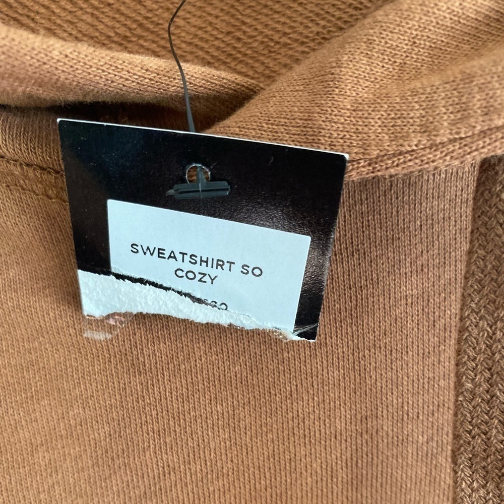 Avenue Women's Plus Size SWEATSHIRT SO COZY - Copper - Picture 7 of 11